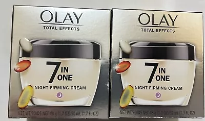 (2) Olay Total Effects 7-in-1 Anti-Aging Night Firming Cream 1.7 Oz New Fresh • $29.77