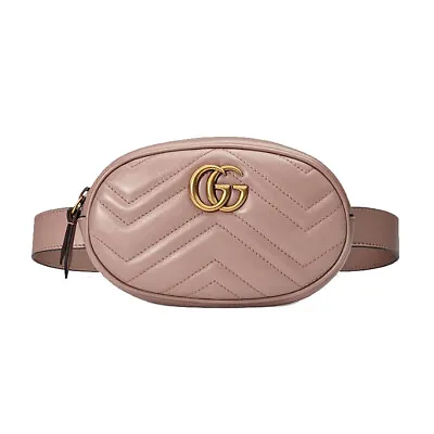$1531.12 • Buy New Authentic Gucci GG Marmont Matelassé Leather Belt Bag Size 85 Cm