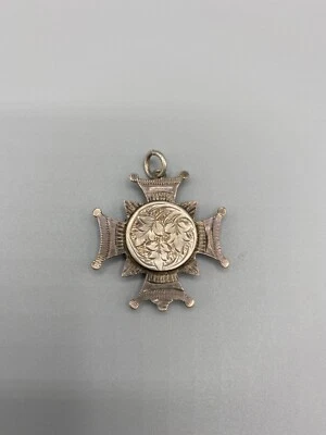 $330 • Buy Antique Victorian Sterling Silver Maltese Cross Locket Pendant~quality Engraving