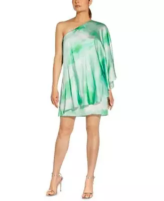 New $195 Aidan Mattox  Women's Short Sleeveless One Shoulder Sheath Dress A4769 • $20.99