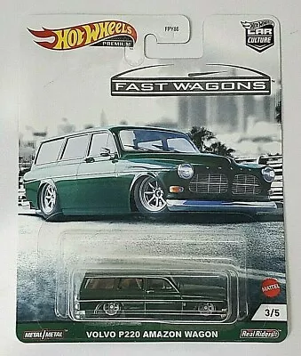 Hot Wheels Premium 2021 CC Fast Wagons VOLVO P220 AMAZON WAGON #3/5 (Green) • $9.99