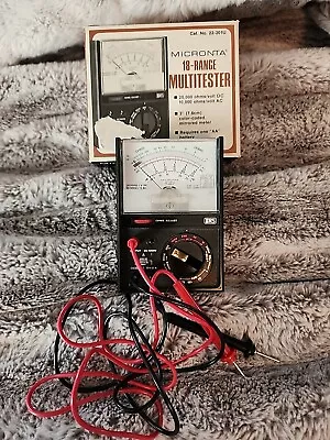 Vintage Micronta Analog Multimeter Multitester 18 Ranges 22-201U RadioShack • $20