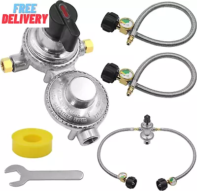 2-Stage Automatic Changeover LP Propane Gas Regulator RV Propane Regulator With  • $55.98