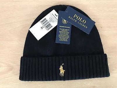 Polo Ralph Lauren - Black - Merino Wool Beanie Hat  - New With Tags • £35