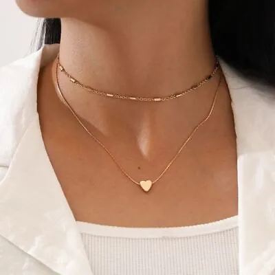 Fashion Necklaces Alloy Women Choker Gold Color Crystal Pendant For Ladies Gift • £2.99