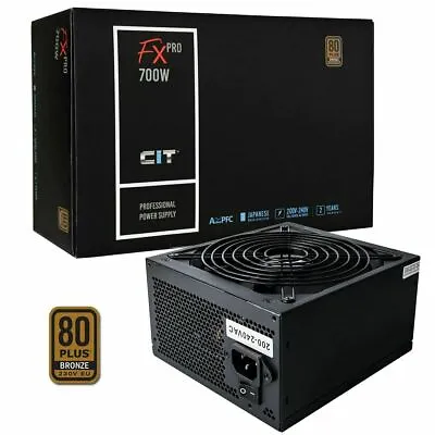 £40.99 • Buy CIT 600W FX Pro 80 Plus PSU Power Supply Active PFC 8-Pin 12V 2x PCI-E 14cm Fan
