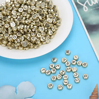 Acrylic Beads Letter Beads 500Pcs For Craft Jewelry DIY Clothing FIG • £9.17