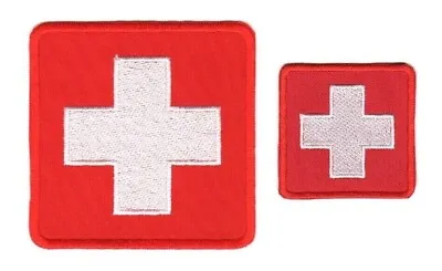 Medical Cross White Red Patch | Paramedic First Aid Health Military Medic Logo • $5.49
