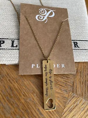 Plunder Design Fashion Trendy Jewelry Engraved Gold Chain Pendant Necklace Gift • $22.79