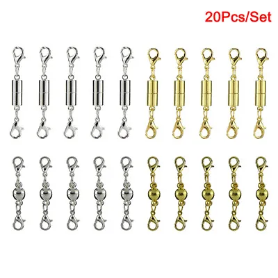 20Pcs Silver Gold Magnetic Clasp Hook For DIY Bracelet Necklace Jewelry Makin:da • £7.45