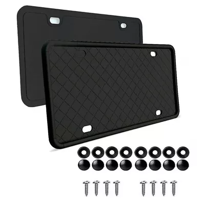 2pcs Rubber Car USA License Plate Tag Holder Mounting Bracket Adapter Bumper Kit • $26.90