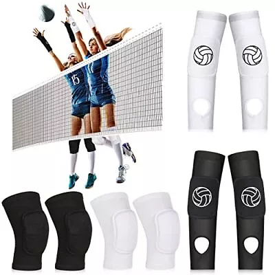 8 Pcs Volleyball Arm Sleeves And Knee Pads For Women Soft Breathable Dance Kn... • $30.96