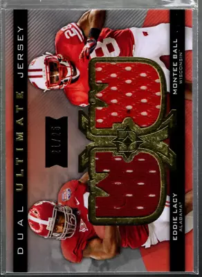 B4614- 2013 Ultimate Collection Dual #UJ2LB Eddie Lacy Montee Ball Jersey /25 • $13.49