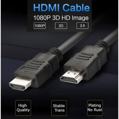 $4.99 • Buy High Speed HDMI Cable V2.0 1080p 3D Ultra HD 4K 2160p Ethernet HEC