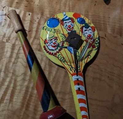 VINTAGE NEW YEARS/ HALLOWEEN NOISEMAKERS Metal CLAPPER & HORN TOYS- USA • $3