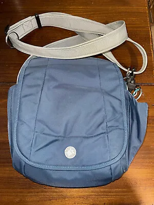 Pacsafe Metrosafe 200 PB008 Crossbody Bag Blue/Gray Anti Theft Purse • $45