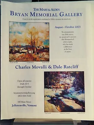 Charles Movalli / Dale Ratcliff  Art Pieces Orig Vtg 2003 Advertisement • $16.43