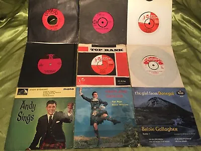 15 X SCOTTISH/CELTIC FOLK 7  VINYL SINGLES & EPs Andy Stewart Calum Kennedy Etc • £9.99