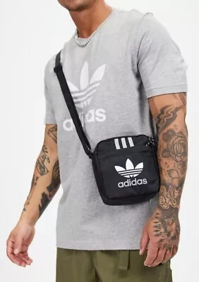 Adidas Bag Original Black Festival Side Mini Satchel Crossbody Bumbag ☆TOP SELL☆ • $49.95