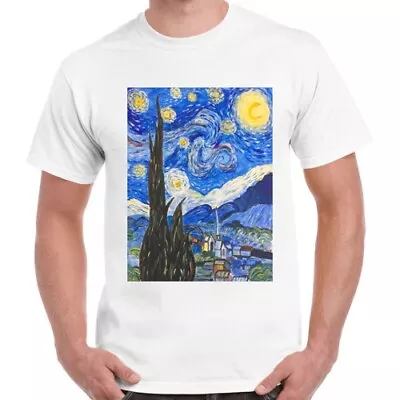 The Starry Night Vincent Van Gogh Men Women Cool Gift Unisex T Shirt 2806 • £6.35