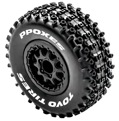 1/10 Short Course RC Tires & Wheels 12mm HEX Traxxas Slash Rustler Set Of 4 • $49.95