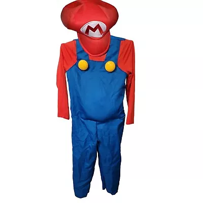 Super Mario Bro Movie Sz M 8-10 Kids Costume Bodysuit Dress Up Nintendo • $13