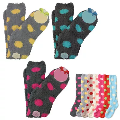 6 Pairs Women Girl Winter Socks Cozy Fuzzy Slipper Long Knee High Soft Long 9-11 • $13.69