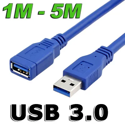 $3.45 • Buy SuperSpeed USB 3.0 Male To Female Data Cable Extension Cord For Laptop PC Camera