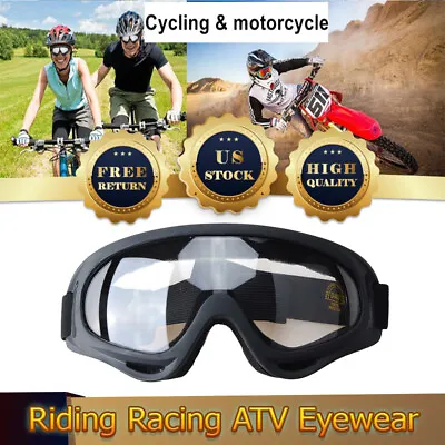 Anti-UV Motorcycle Goggles Motocross MX Glasses Outdoor Off Road ATV UTV Eyewear • $6.98