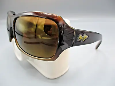 MAUI JIM Sunglasses Mens 63 15 115 Brown Wrap MJ 111-01 Polarized Tint Eye Lens • $74.93