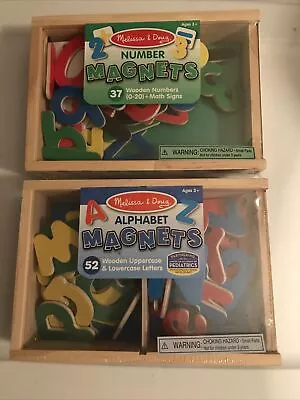 Melissa And Doug Magnet Wooden Alphabet (52 Pieces) And Numbers (37 Pieces) • $16.19