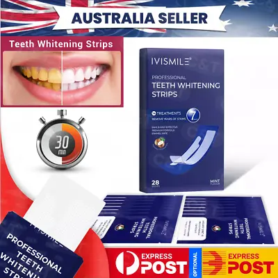 28 Teeth Whitening Strips Pro Safe White Tooth Clean Gel Bleach Dental Strength • $8.90