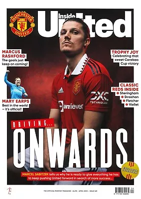 Inside United Magazine Football Man U Marcel Sabitzer Rashford April 2023 • £15.99