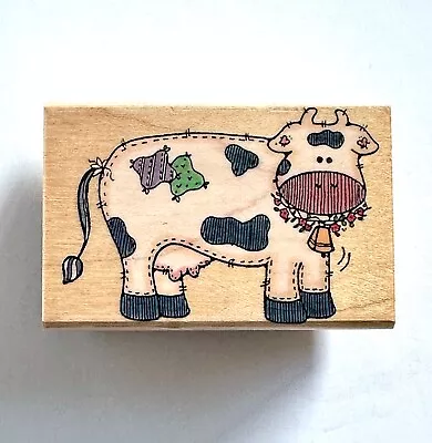 Vintage 1998 Penny Black  Moo Cow 619D  Mounted Wooden Rubber Stamp • $8.50