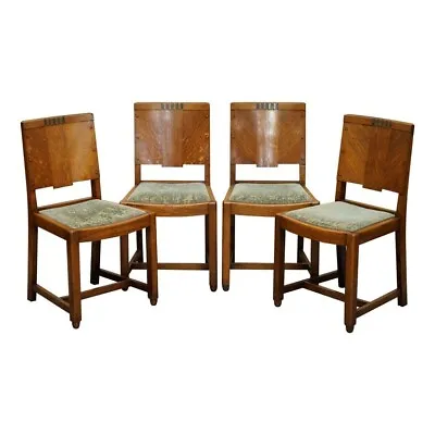 Four Antique Art Deco Liberty's London Style Cotswold Dining Chairs Part Suite • $1664.75