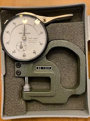 Mitutoyo 7300 Dial Thickness Gauge 001-.400 No.2412-08 In Original Case Working! • $49.99