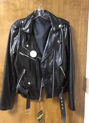 Man Made Leather Jacket  As In Picture Or Pleather • $129