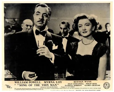 Song Of The Thin Man Original Lobby Card William Powell Myrna Loy Iconic Couple • $29.99