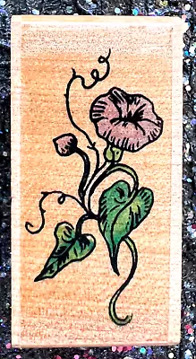 Vintage Rubber Stamp  Morning Glory Start Of A New Day  By Stamp Affair   2 X 1  • $6.25