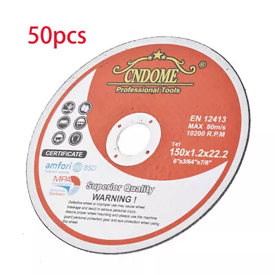 6 X.045 X7/8  Cut-off Wheel - Metal & Stainless Steel Cutting Discs 50 Pcs • $32.53
