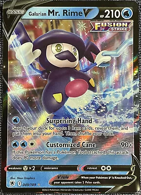 Pokemon TCG - Galarian Mr. Rime V Ultra Rare Holo - 049/189 - Astral Radiance • $1.29