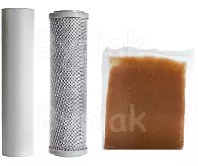£15.90 • Buy 2 Pre Filters RO & 1 Ltr DI Resin Replacement For 4 Stage Reverse Osmosis 3 PCS 