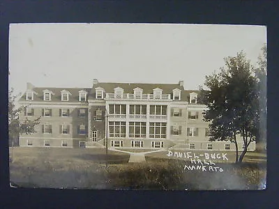 Mankato Minnesota MN Daniel Buck Hall Antique Real Photo Postcard RPPC 1914 • $20