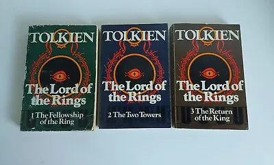 The Lord Of The Rings Trilogy Tolkien 3 X Paperbacks Unwin 4th Impression 1976 • £24.99