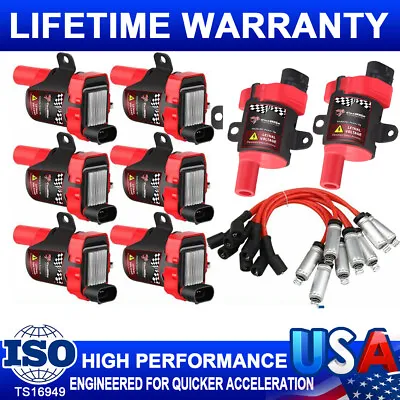 $119.99 • Buy Round Ignition Coil Spark Plug 8Pack For Chevy Silverado GMC LS LS1 4.8/5.3 6.0L