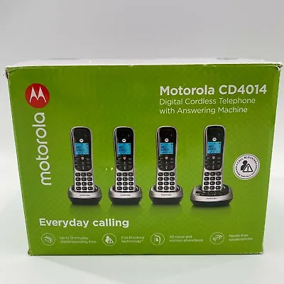 Motorola Integrated Cordless Telephones W/ 4 Handsets CD4014  ITAD/3HS/Telefield • $59.95