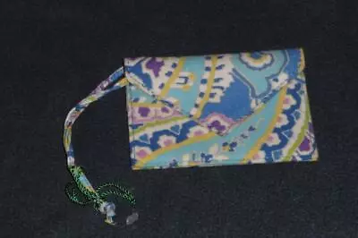 NEW VERA BRADLEY Fabric Luggage Tag ~ $12 NWOT CAPRI BLUE Envelope Style Snap • $13.95