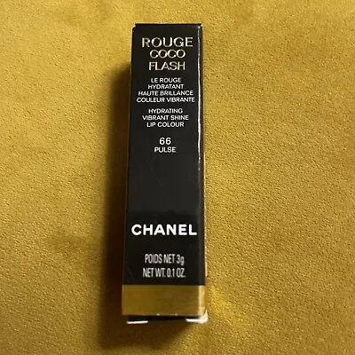 CHANEL Rouge Coco Flash Lipstick Lip Colour In 66 PULSE 3g New Unused Boxed • £30