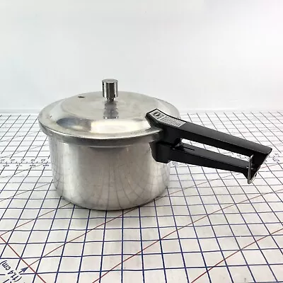 Vtg Mirro Pressure Cooker 4QT Aluminum W/Jigger & Gasket-Made USA. • $28.66