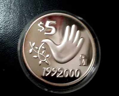 1999 Mexico 5 Pesos PROOF 1oz Silver Dove As Hand Of Peace • $69.99